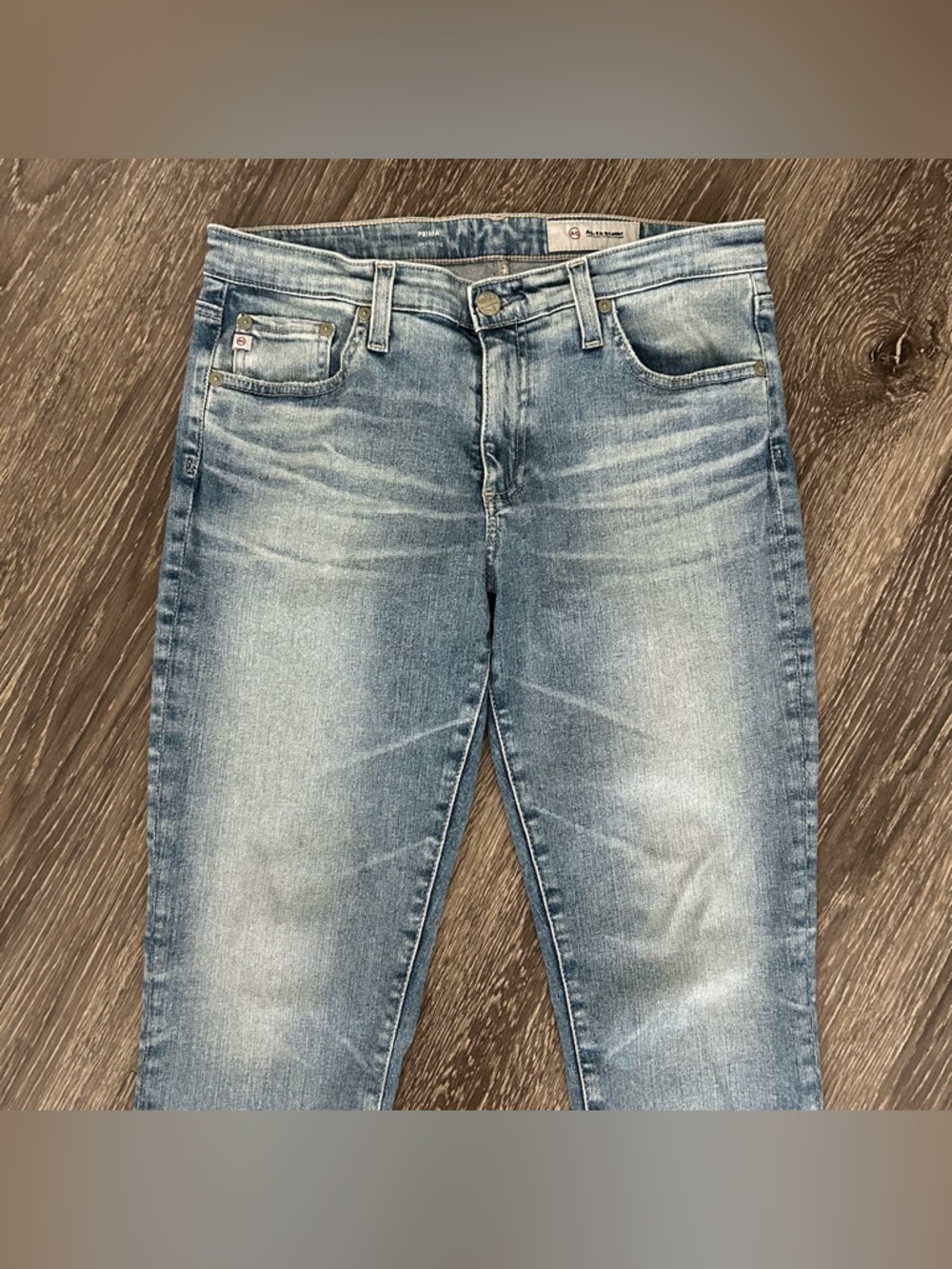 AG Adriano Goldschmied Prima Cigarette Leg Skinny Blue Jeans Womens 30 Mid Rise - Picture 2 of 12